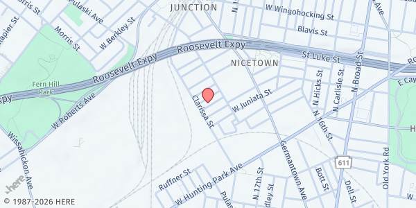 Map showing Playstreet 1900 Bonitz St. at 1937 Bonitz St., Philadelphia, PA