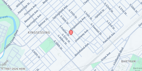 Map showing Playstreet 1900 S. Ithan St. at 1916 S. Ithan St., Philadelphia, PA