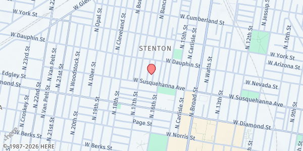 Map showing Playstreet 2200 N. Bancroft St (Summer Meal Site) at 2226 N. Bancroft Street, Philadelphia, PA