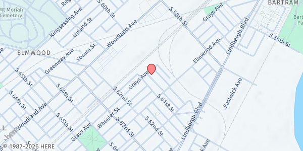 Map showing Playstreet 2400 S Millick St at 2407 S Millick St, Philadelphia, PA