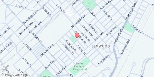Map showing Playstreet 2500 S. Hobson St. at 2559 S. Hobson St., Philadelphia, PA