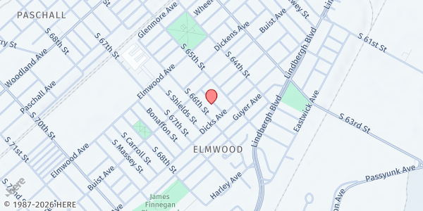 Map showing Playstreet 2600 S. Daggett St. at 2634 S. Daggett St., Philadelphia, PA