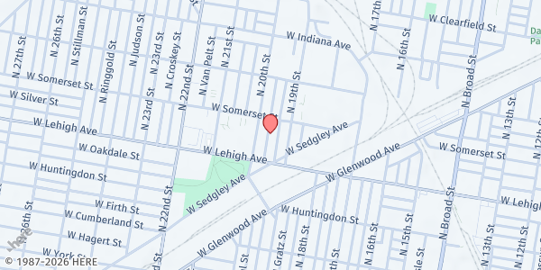 Map showing Playstreet 2700 N. Opal St. (Summer Meal Site) at 2743 N. Opal St., Philadelphia, PA