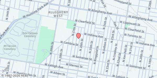 Map showing Playstreet 2900 N. Bailey St. (Summer Meal Site) at 2936 N. Bailey St., Philadelphia, PA