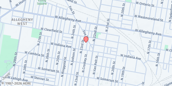 Map showing Playstreet 3000 N. Hemberger St. at 3036 N. Hemberger St., Philadelphia, PA