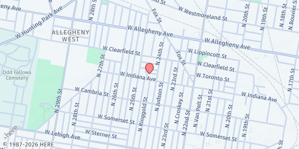 Map showing Playstreet 3000 N Ringgold St. at 3013 N Ringgold St., Philadelphia, PA