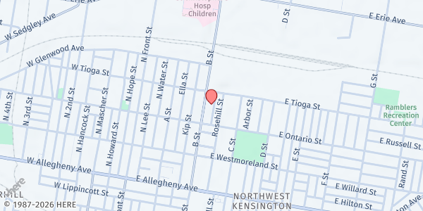 Map showing Playstreet 3400 Ormes St. at 3442 ORMES ST., Philadelphia, PA