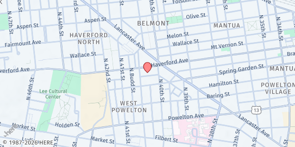 Map showing Playstreet 4000 Green St. (Summer Meal Site) at 4029 Green St., Philadelphia, PA