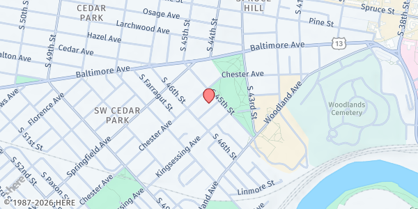 Map showing Playstreet 4500 Regent St at 4509 Regent st, Philadelphia, PA