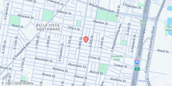 Map showing Playstreet 500 Gerritt St (Summer Meal Site) at 518 Gerritt St, Philadelphia, PA
