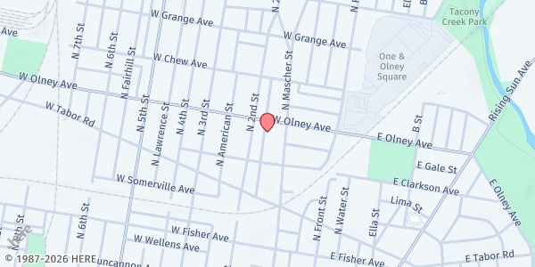 Map showing Playstreet 5500 N. Palethorp St (Summer Meal Site) at 5533 N. Palethorp St., Philadelphia, PA