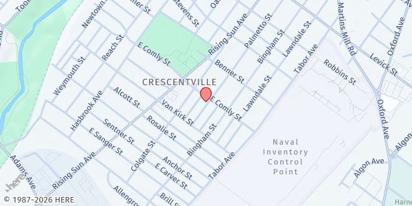 Map showing Playstreet 5900 Palmetto St at 5960 Palmetto St, Philadelphia, PA