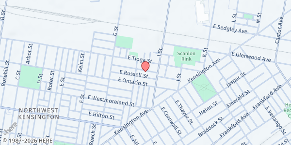 Map showing Playstreet 900 E. Schiller St. (Summer Meal Site) at 928 E. Schiller St., Philadelphia, PA