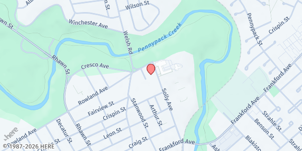 Map showing RAMP PLAYGROUND at 3300 Solly Ave., Philadelphia, PA