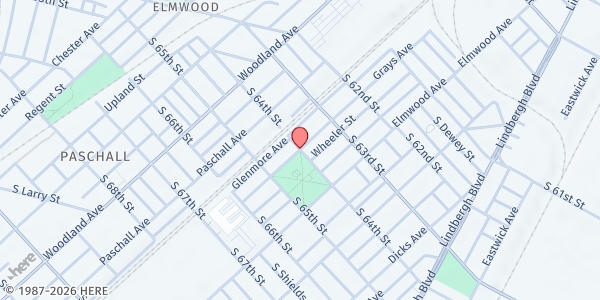 Map showing Southwest Catholic Social Services - SNAP Assistance Center at 6214 Grays Avenue, Philadelphia, PA
