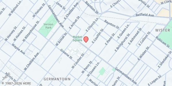 Map showing St. Luke's Episcopal Church at 5421 Germantown Ave., Philadelphia, PA