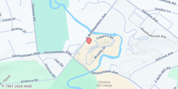 Map showing Summer Fit Camp at 9601 Germantown Ave., Philadelphia, PA