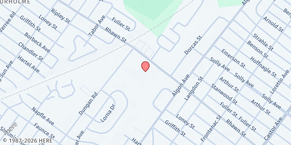 Map showing Tacony Academy Charter School at 1330 Rhawn Street, Philadelphia, PA