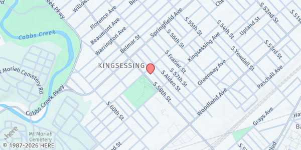 Map showing The Common Place at 5736 Chester ave, Philadelphia, PA