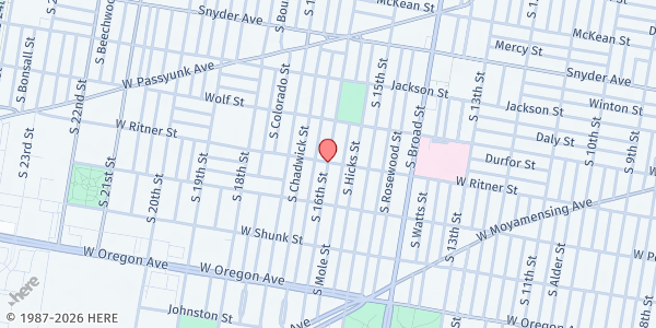 Map showing Together We Can Change at Love Park at South 16th Street, Philadelphia, PA