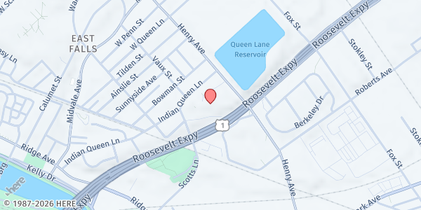 Map showing VNA of Philadelphia Main Office at 3300 Henry Avenue, Philadelphia, PA