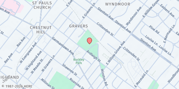 Map showing Watertower Legacy - Philadelphia at 209 E. Hartwell Lane, Philadelphia, PA