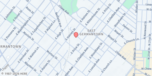 Map showing Waterview Recreation Center at 5826 McMahon St., Philadelphia, PA