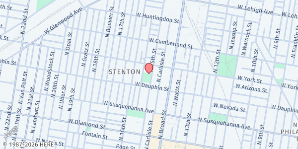 Map showing Winchester Playground at 2332 N 15th St, Philadelphia, PA