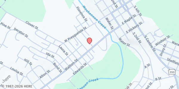 Map showing Moshannon Valley YMCA at 302 Walton St, Philipsburg, PA