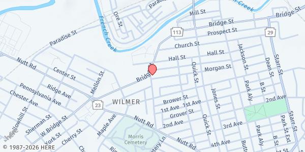 Map showing Phoenixville Area Community Services at 101 Buchanan St, Phoenixville, PA