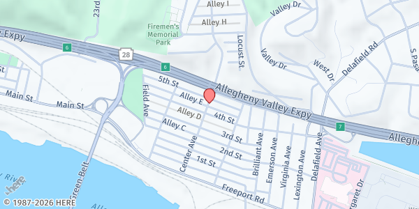 Map showing 416 Center Ave at 416 Center Ave, Pittsburgh, PA
