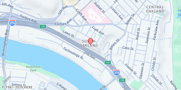 Map showing CHS Food Pantry at 370 Lawn St, Pittsburgh, PA