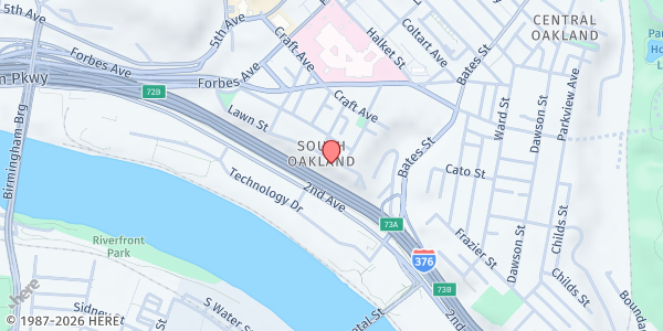 Map showing Community Human Services Food Pantry at 370 Lawn St., Pittsburgh, PA