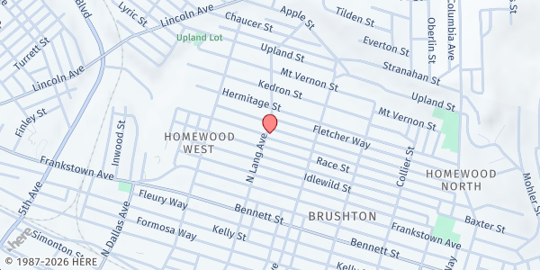 Map showing Good Samaritan COGIC Food Pantry at 1030 N. Lang Ave., Pittsburgh, PA