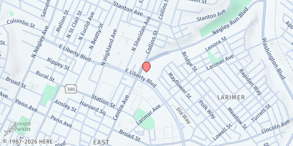Map showing Harriet Tubman Terrace at 550 Negley Run Blvd., Pittsburgh, PA