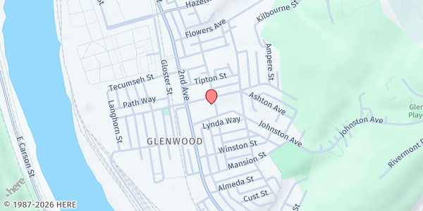 Map showing Hazelwood YMCA Food Pantry at 134 E. Elizabeth St., Pittsburgh, PA