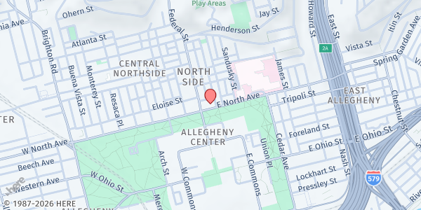 Map showing Light of Life Rescue Mission - Pittsburgh at 2601 Norwood Ave., Pittsburgh, PA