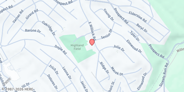 Map showing South Hills Interfaith Movement – Family Center at 41 Macek Dr., Pittsburgh, PA