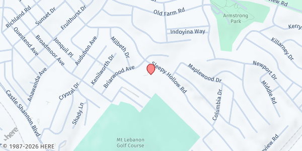 Map showing St. Winifred Food Pantry at 550 Sleepy Hollow Rd, Pittsburgh, PA