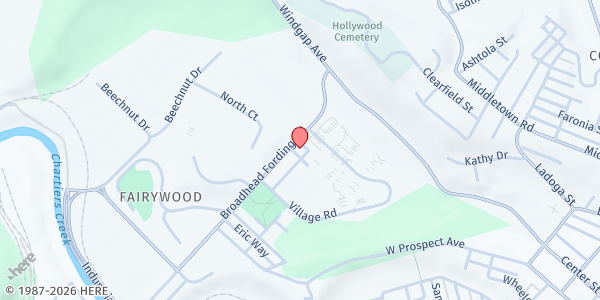 Map showing The Salvation Army - West Side at 1821 Broadhead Fording Rd., Pittsburgh, PA