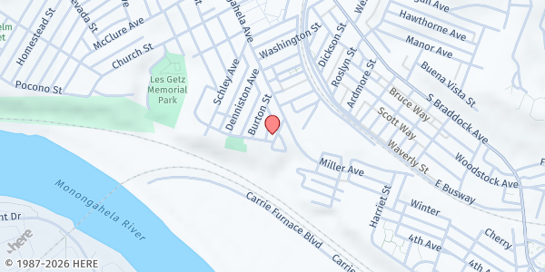 Map showing Union Baptist Church at 2117 Collingwood Ave, Pittsburgh, PA