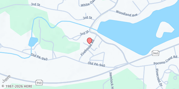 Map showing TOP OF THE MOUNTAIN ECUMENICAL at 133 Firehouse Road, Pocono Pines, PA