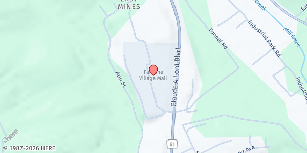 Map showing Pottsville Mobile Market - Fairlane Village Mall at Fairlane Village Mall, Pottsville, PA