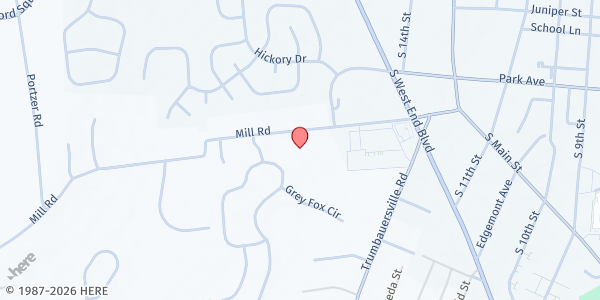 Map showing Bucks County Opportunity Council - Quakertown at 136 Mill Rd, Quakertown, PA