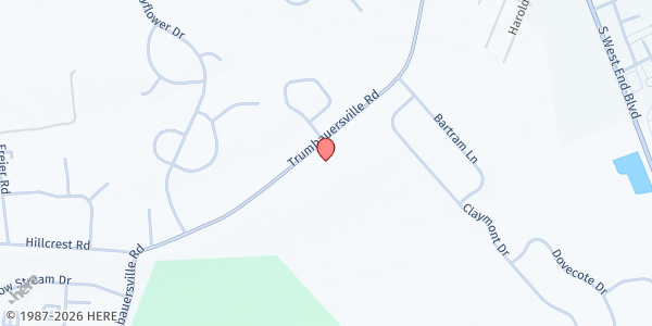 Map showing Heaven's Bounty Food Cupboard - Food Distribution Center at 455 Trumbauersville Rd, Quakertown, PA