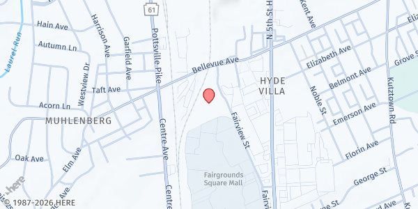 Map showing Fairgrounds Farmers Market at 2934 North 5th Street Hwy, Reading, PA