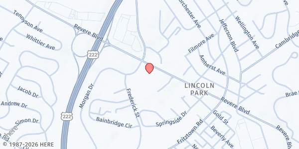 Map showing Helping Harvest - Main Location at 117 Morgan Dr, Reading, PA