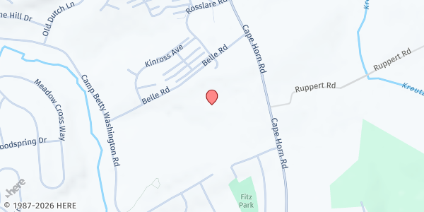 Map showing York County Food Bank at 2530 Cape Horn Rd., Red Lion, PA