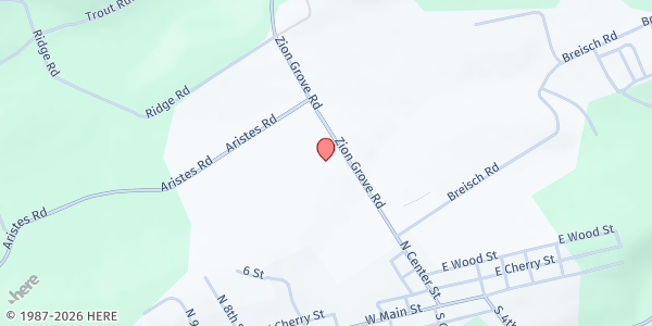 Map showing Union Township Municipal Building at 155 Zion Grove Rd, Ringtown, PA