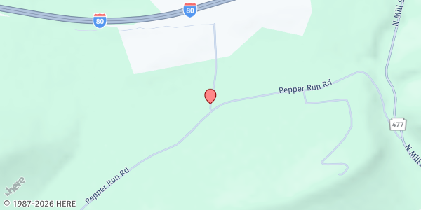 Map showing Sugar Valley Area Lions Club at 55 S. Sportsman Road, Rosecrans, PA